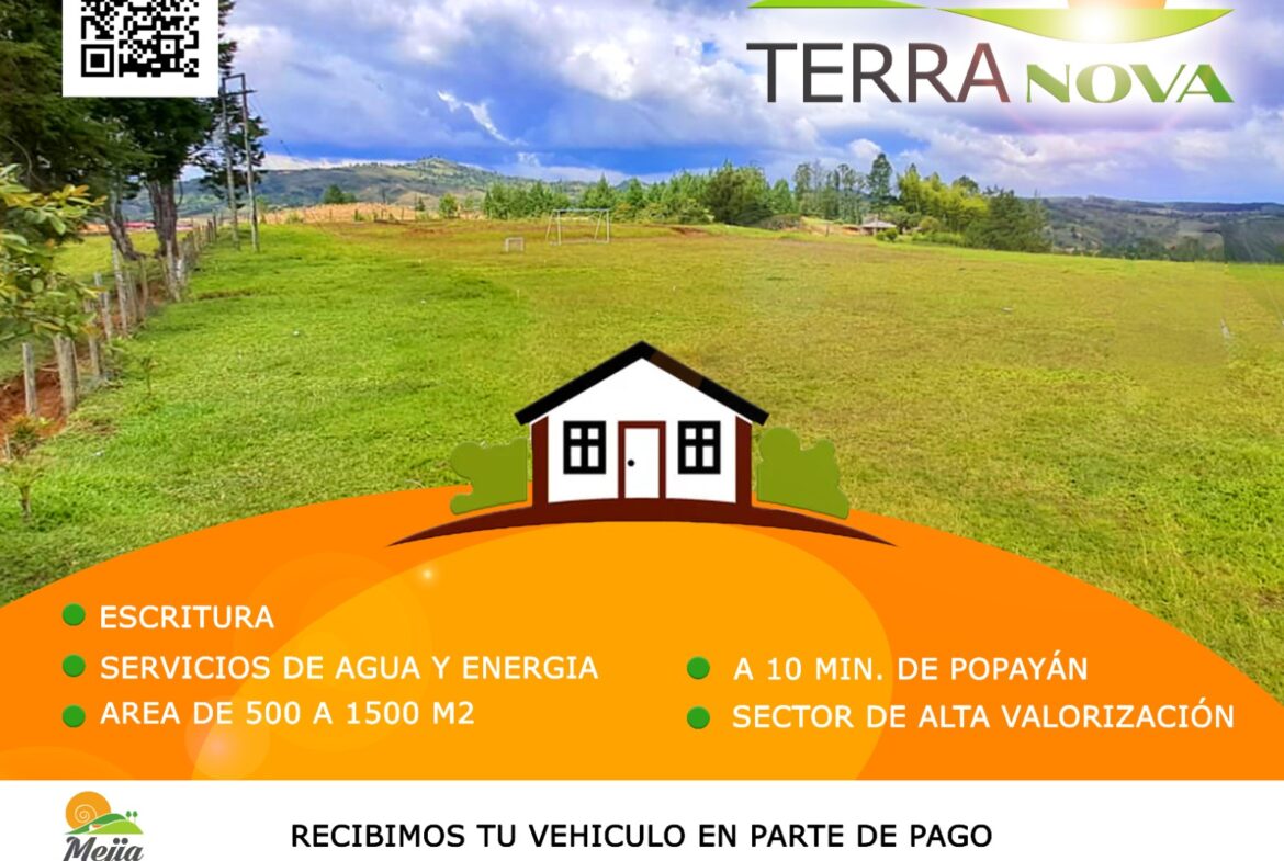 Venta de Lotes Campestres Exclusivos en Popayán-Terranova